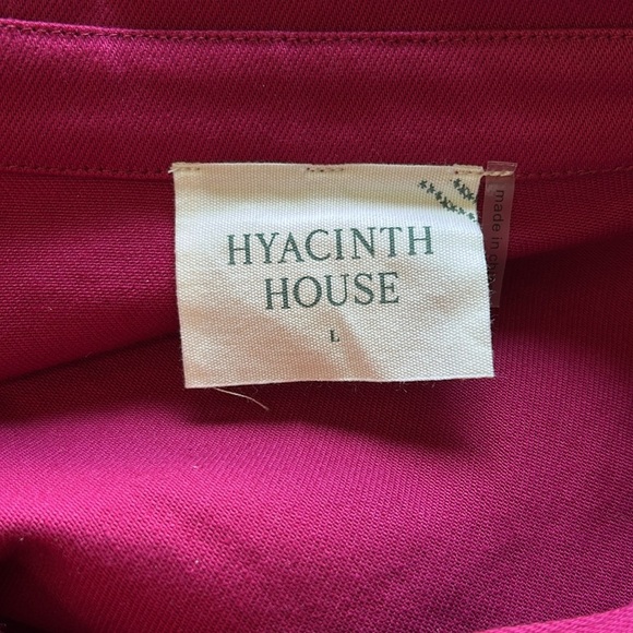 Tuckernuck HYACINTH HOUSE Raspberry Front Zip Denim Mini Dress Sz L NEW - Picture 10 of 14